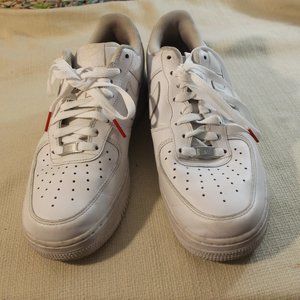 Nike Air Force 1, White, with New Laces, Leather